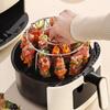 Air Fryer Special Grill Stainless Steel Round Hanging Skewer Rack 24/48 String Detachable Vertical Air Fryer Oven Barbecue Stand