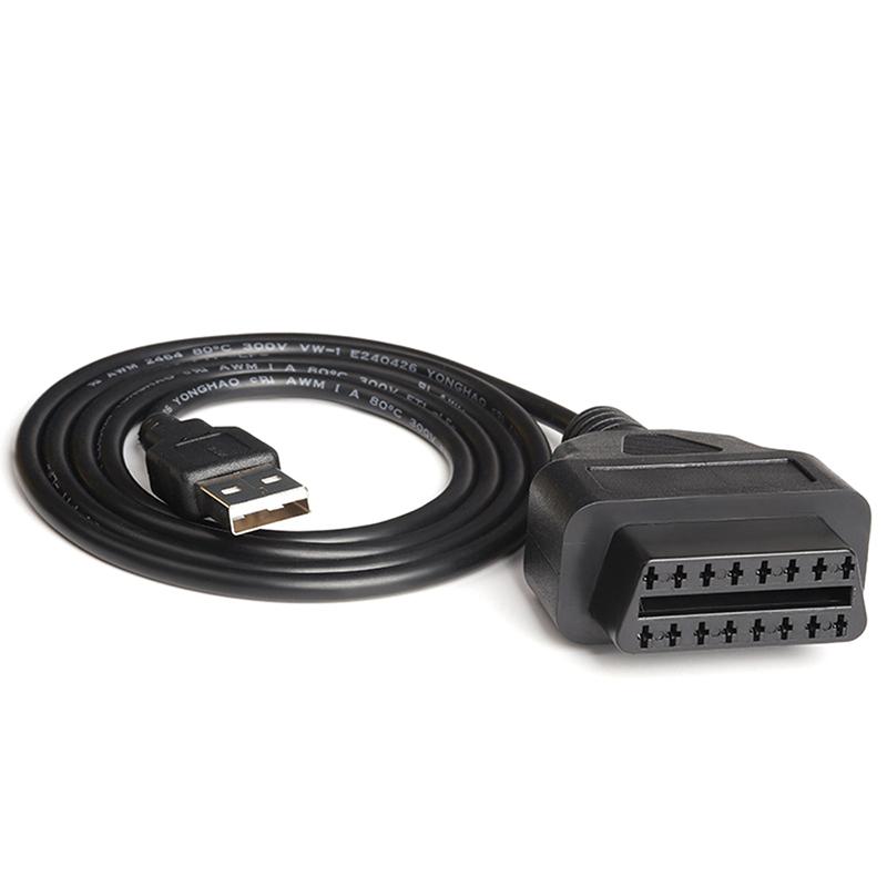 1pcs New 16Pin OBD To USB Port Charger Adapter Cable Connector Diagnostic Tool Car Accessories