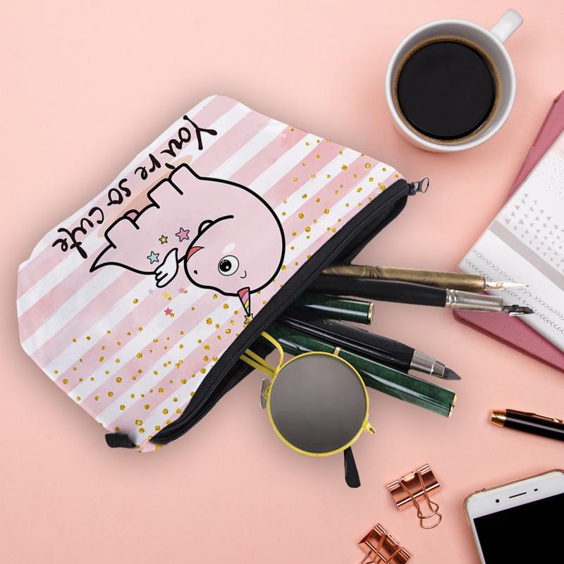 Women Print Cosmetic Bag Toiletries Organize Travel Storage Case ADM