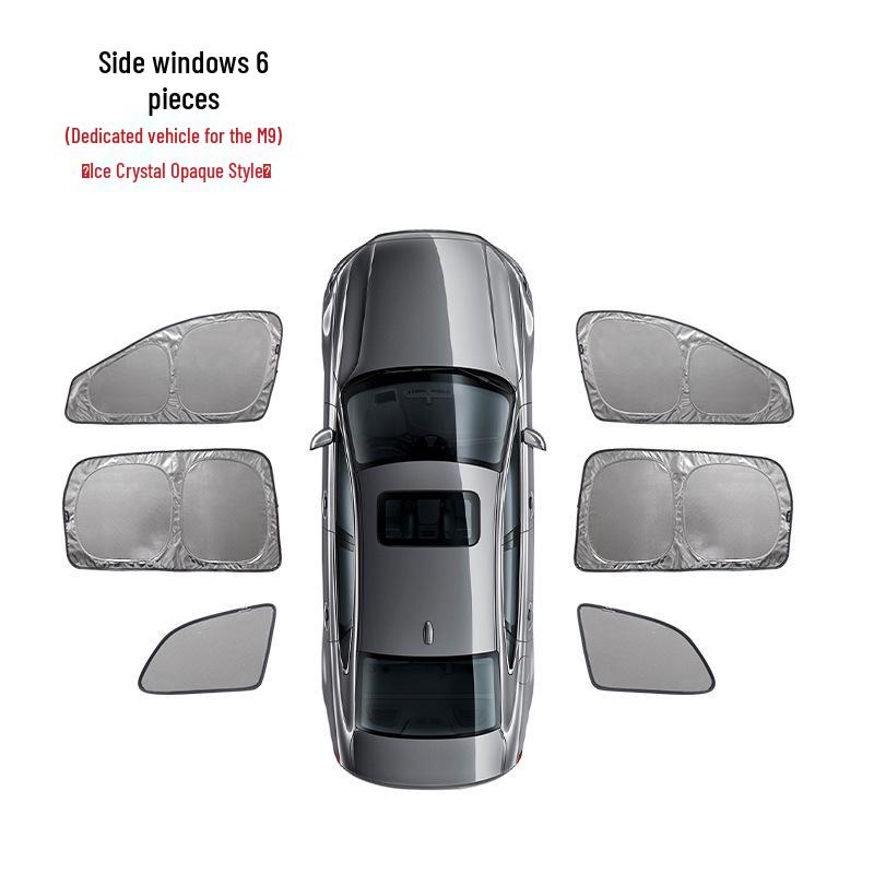 AITO M9 Ice Crystal Opaque Camping Privacy Curtains: Sunshade, Sun Protection, Heat Insulation for Side Windows.