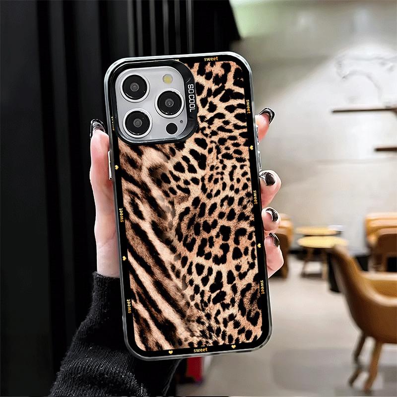 

Fashion Sweet Leopard Print Shockproof Phone Case for iPhone 17 Air 16 16E 15 Pro Max 14 Plus 13 Mini 12 Back Cover Anti Fall Fu iPhone 16E