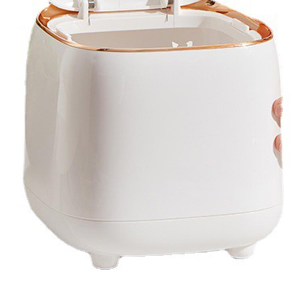 Push Type Desktop Trash Bin with Lid Fashionable Double Layer Large Opening Garbage Container for Living Room