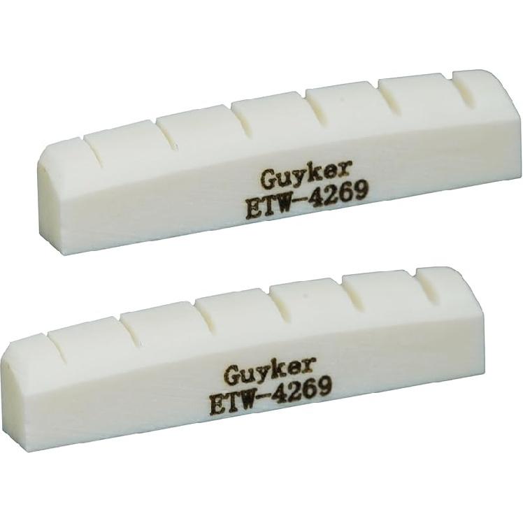 Guyker 42mm Guitar Bone Nut - White Pre-Slotted Bone Nuts for 6 String ST Strat Style Electric Guitar Replacement Parts Accessories 42mm*3.5mm*6mm (2