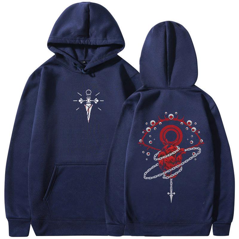 

Basic Men s Fleece Pullover with Hood, Essential for Autumn and Winter. Cool Printed Pattern, Trendy and Fashionable. 3XL