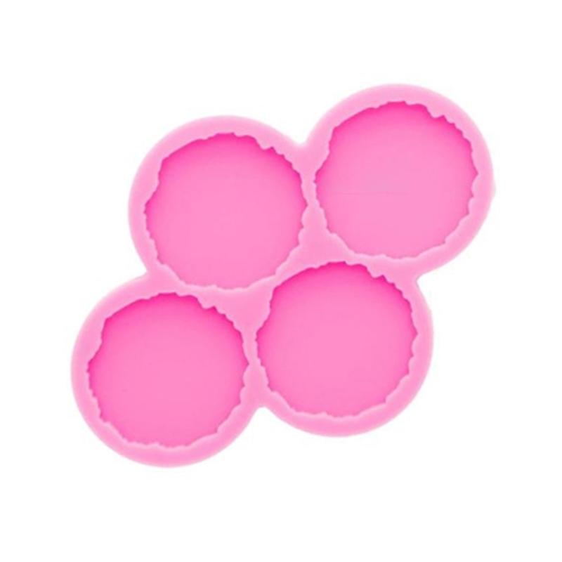 Силиконовая форма для брелока-значка на телефон, круглая/сердечко/треугольная, форма для литья ювелирных изделий для DIY брелока-подвески из смолы