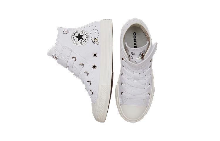 Converse Chuck Taylor All Star 1V Canvas High Top Kids Canvas Shoes White Black Children Aged 3 7 Years Old A01619C