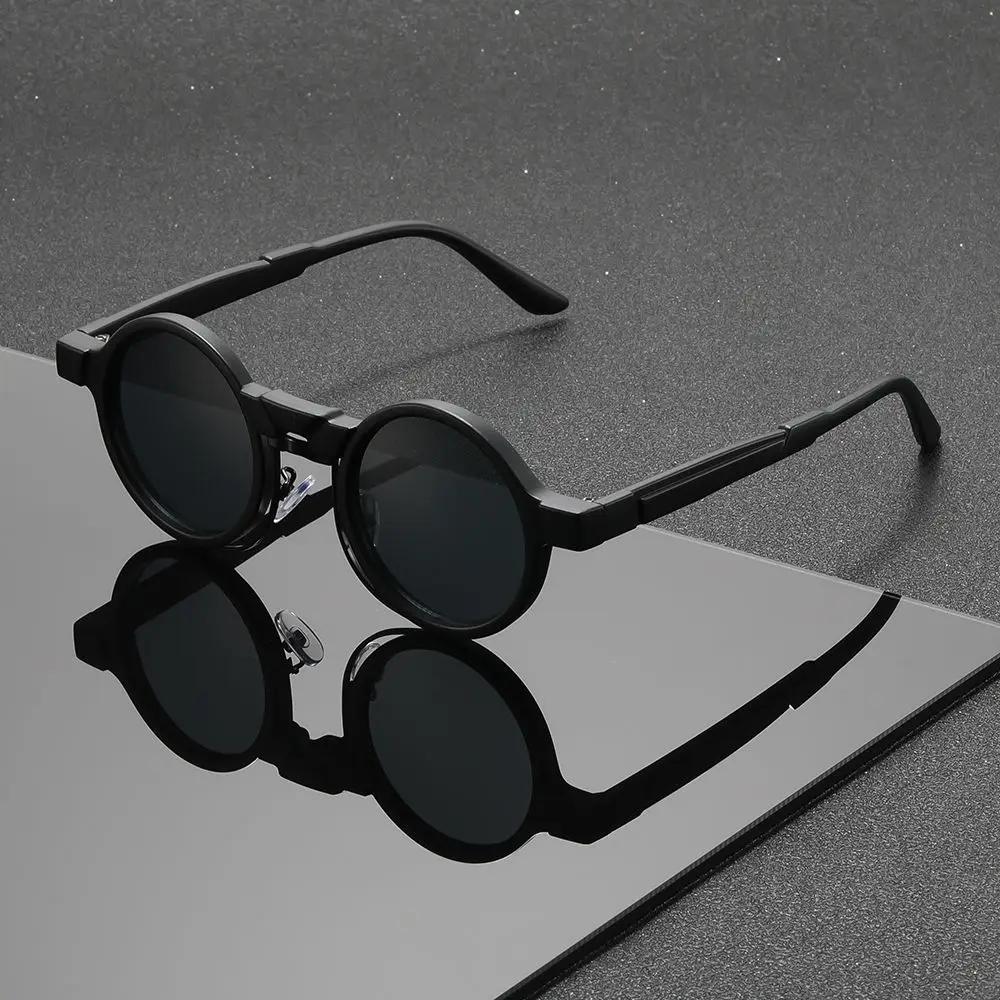 

1PC Round Fashion sunglasses for men woman With A Variety Of Colors To Choose From, Classic Design For Both Men And Women чорний