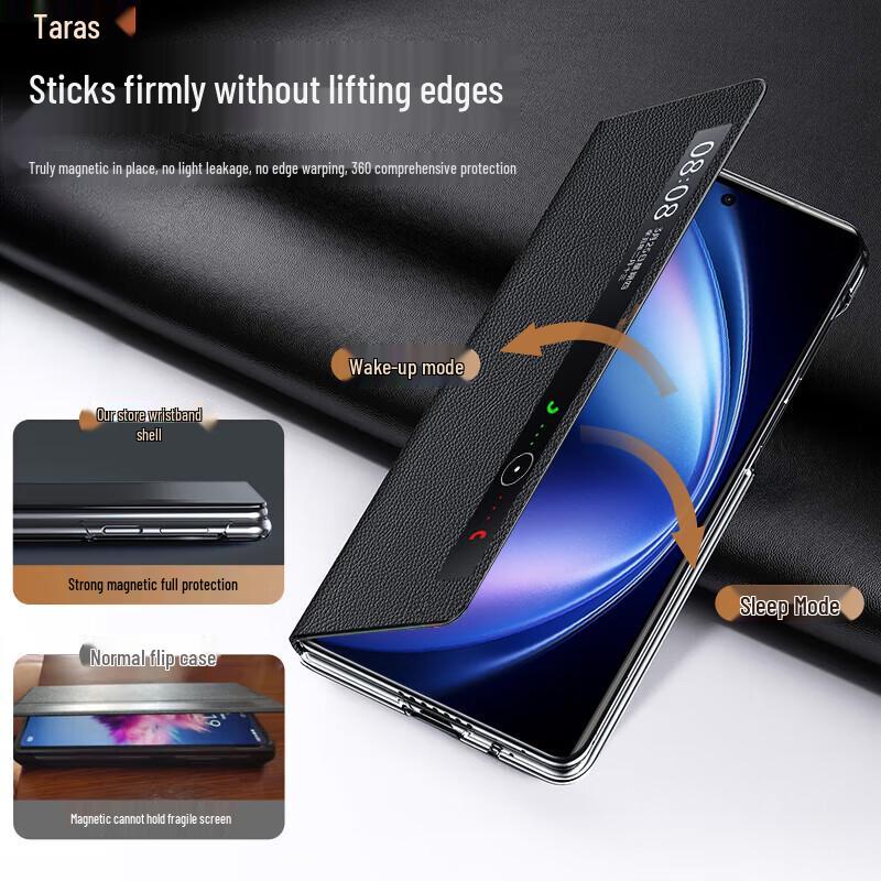 Vivo X Fold5 Flip-Hülle aus echtem Leder