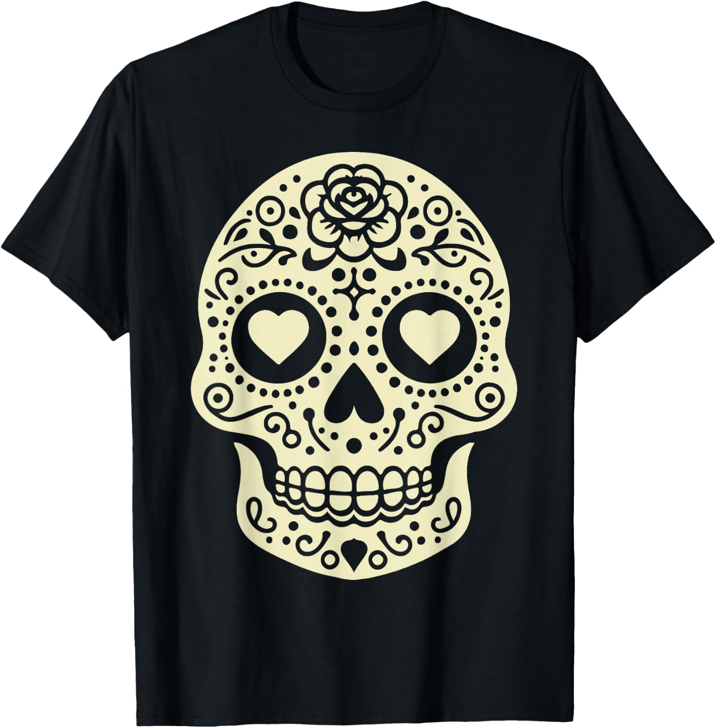 Valentine s Day Sugar Skull Hearts Love T-Shirt S