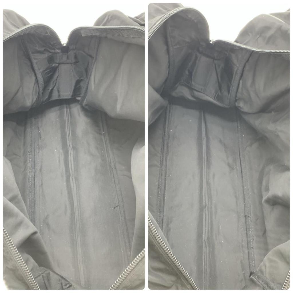 PRADA Boston Bag Travel Bag Shoulder Bag Large Logo Tessuto Nylon Saffiano Leather Black Triangle Logo Plate A4 Capacity 2WAY Men's