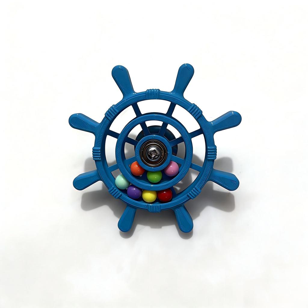 Colorful Bead Parrot Toy: Fun Decompression Turntable for Birdcages