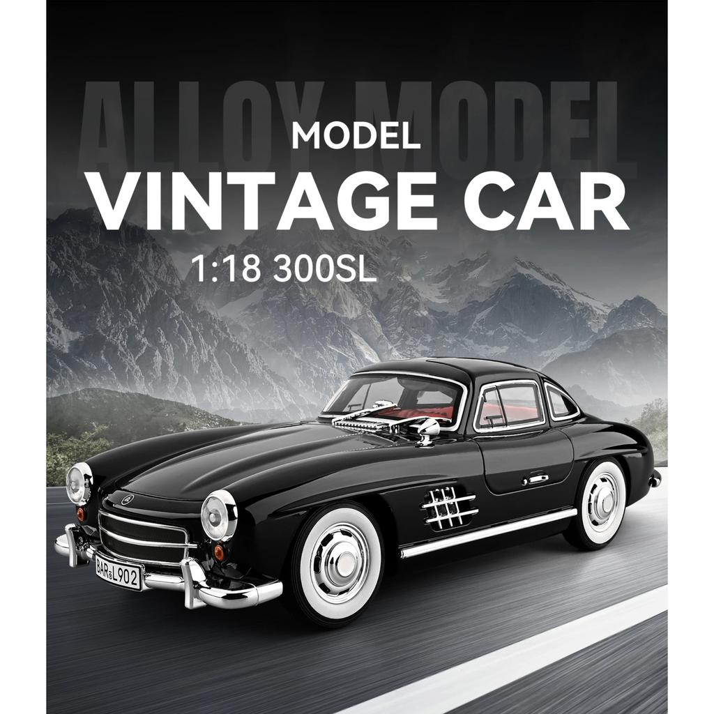 1/18 Mercedes-Benz 300SL Supercar Alloy Model Car Toy Diecasts Metal Casting Sound and Light Car Toys for Children Vehicle