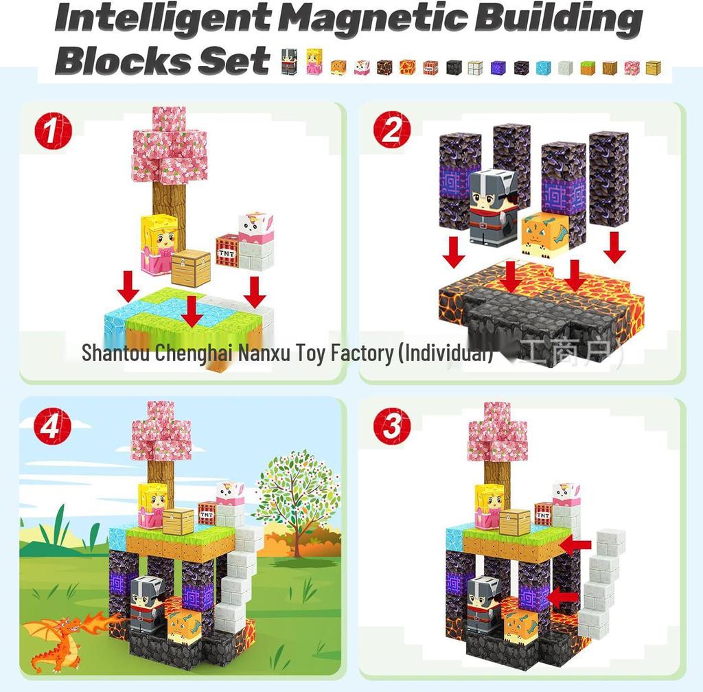 Magnetic World 3D Building Blocks: STEM Sensory Toys for Kids