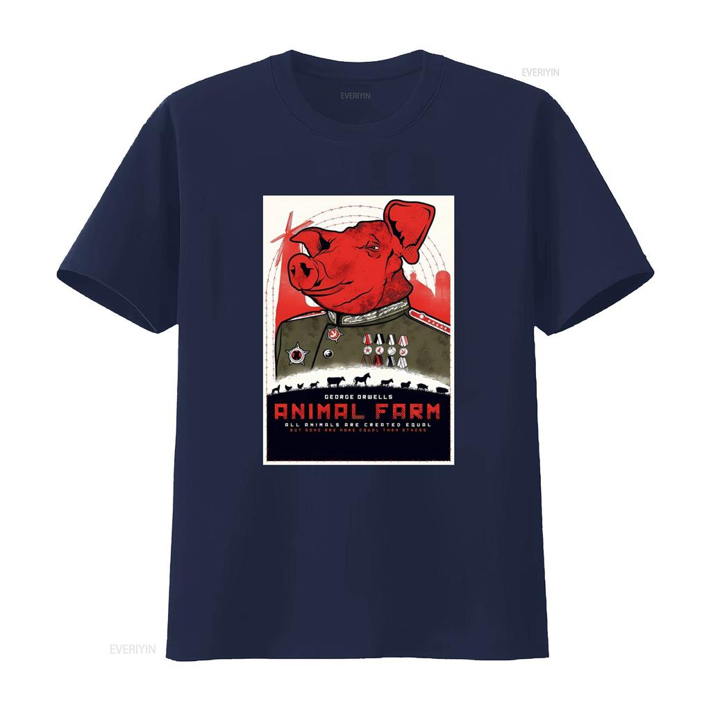George Orwells Animal Farm T shirt 1984 Inspired Design Some Are More Equal  vintage Washed Stylish designer clothes graphic
