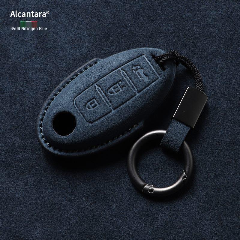 Nissan Key Cover: Full Wrap Suede Shell for Qashqai, Teana, X-Trail, Tiida, Loulan, Tuoda.