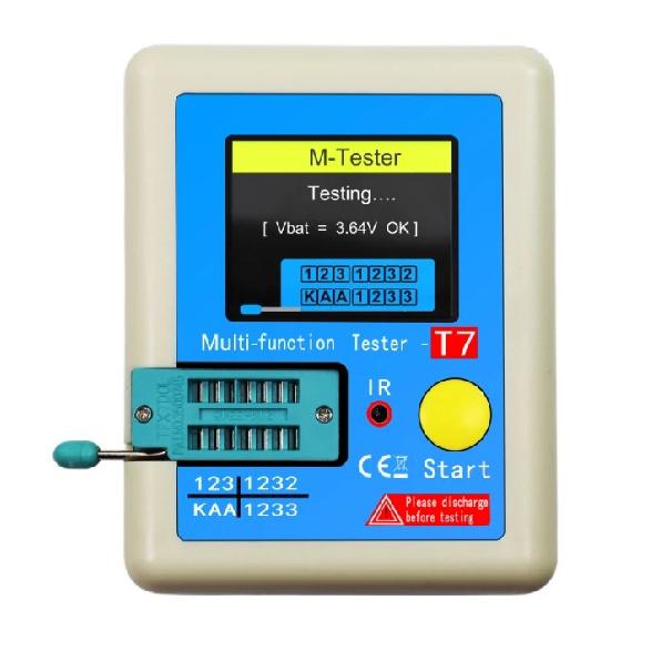 T7 New Transistor Tester TFT Diode Triode Capacitance Meter LCR ESR Meter NPN PNP MOSFET IR Tester Multimeter