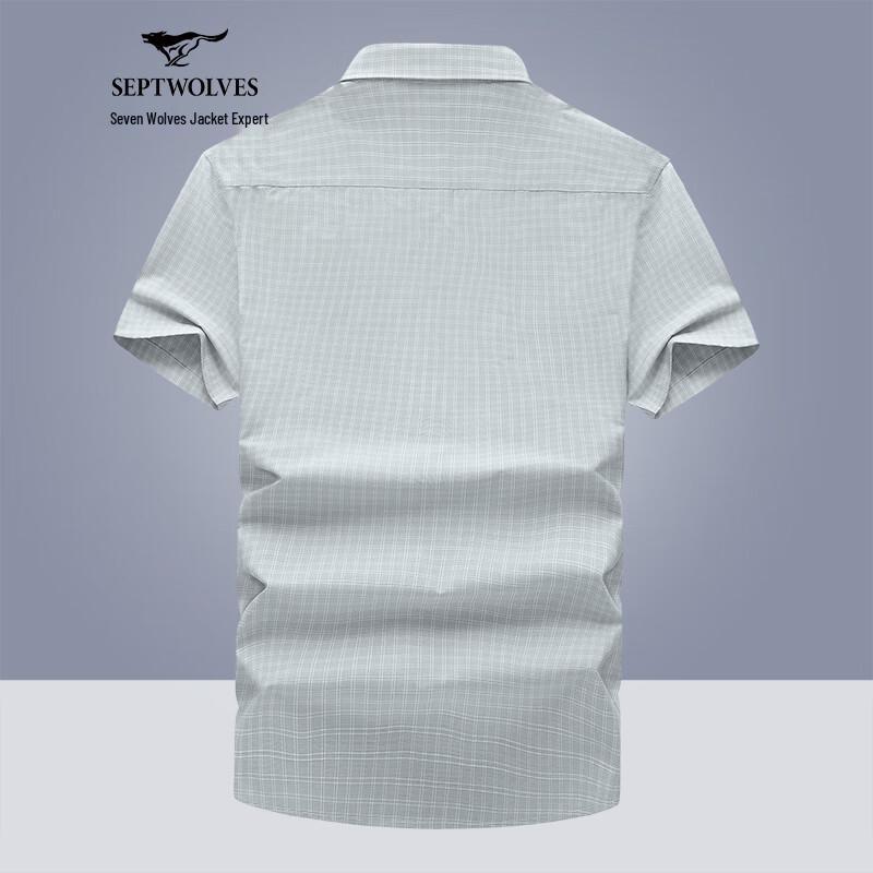 Septwolves Men s Short Sleeve Plaid Polo Shirt XL