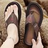 Infradito estive nuove casual leggere con suola spessa resistenti all'usura con faccia in pelle da spiaggia a pinza