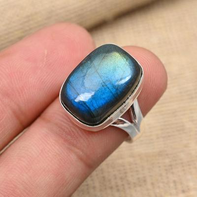 Labradorite Gemstone 925 Sterling Silver Handmade Wedding Jewelry Ring