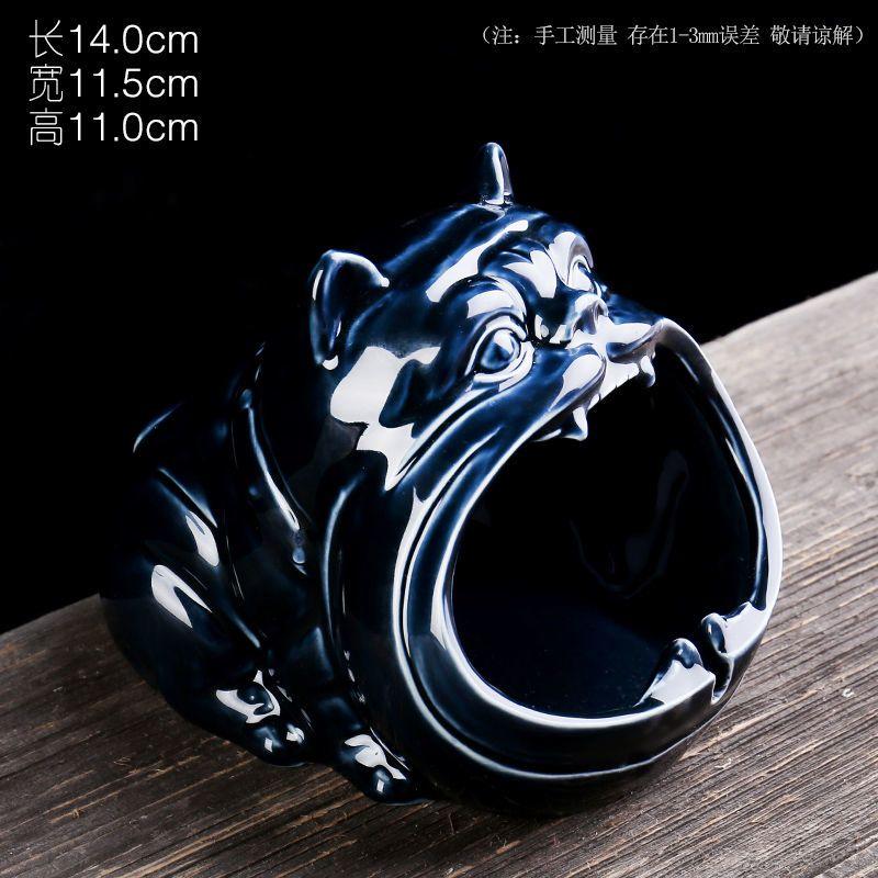 New Household Cute Cartoon Fu Pig Dog Ashtray Creative Ceramic Ashtray Personalized Trend Windproof Fly Ash