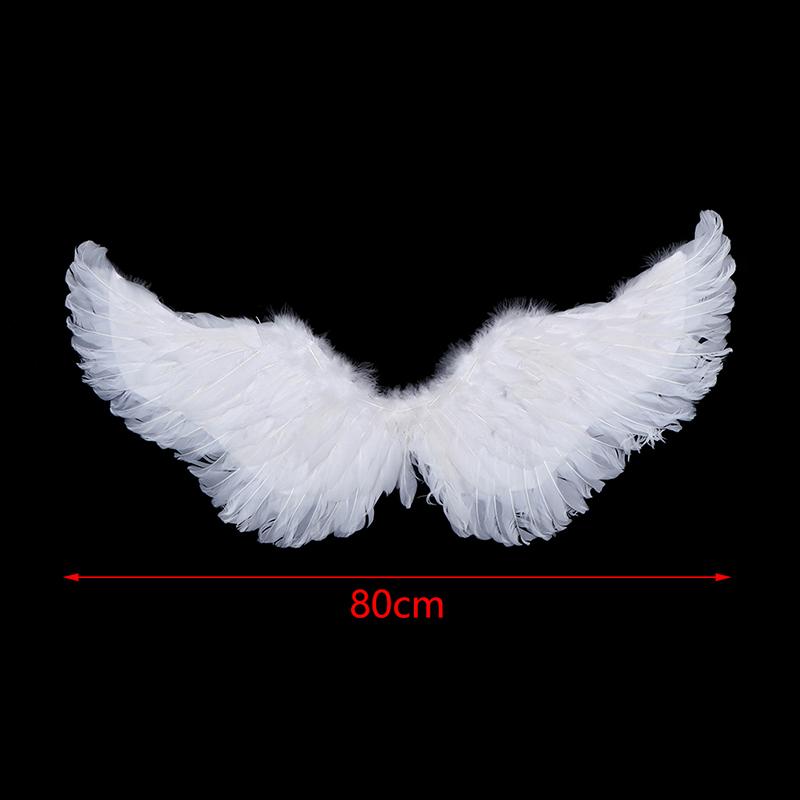 Swallow Shape White Angel Feather Wings With Elastic Straps For Kids Party Cosplay Halloween Birthday Decoration