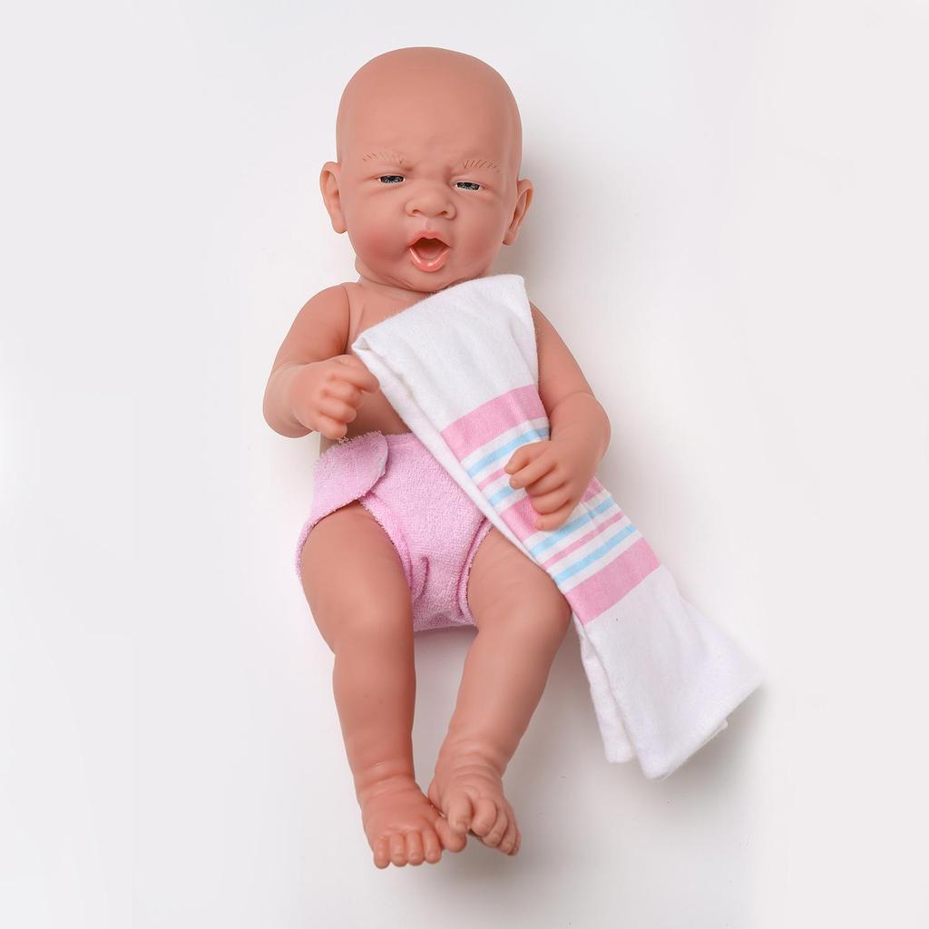 35cm Crying Silicone Reborn Baby Doll with Multiple Expressions - Realistic Children's Toy Gift