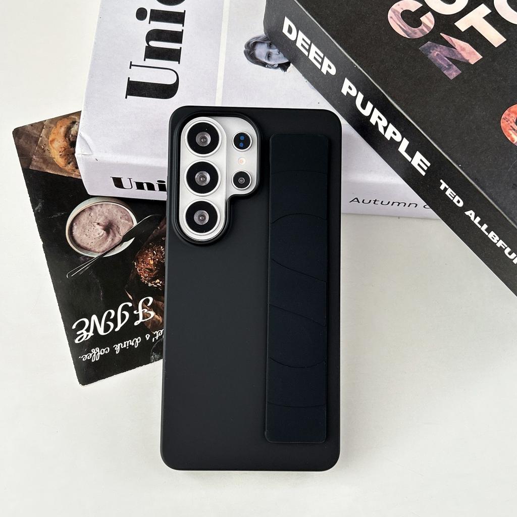Fashion Elastic Silicone Wristband Phone Case For Samsung Galaxy S26 Ultra S25 S24 S23 Plus Shockproof Bumper Hard PC+TPU Cover