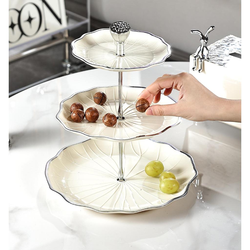 Elegant Multi-Layer Coffee Table Display Stand for Snacks, Fruits, and Desserts
