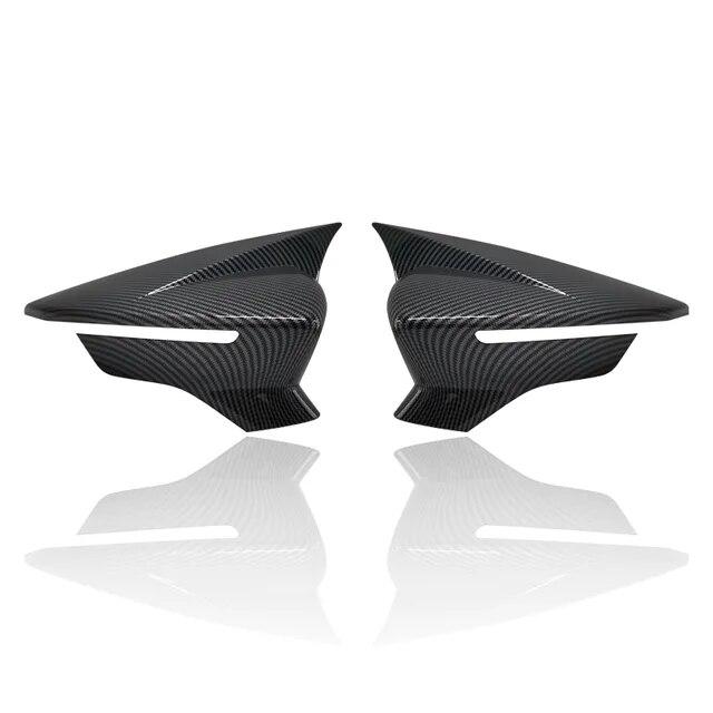 Capace oglinzi laterale negru lucios/fibră de carbon Capace pentru Seat Leon MK3 MK3.5 5F ST FR Cupra 2013- capac carcasa oglinzii retrovizoare