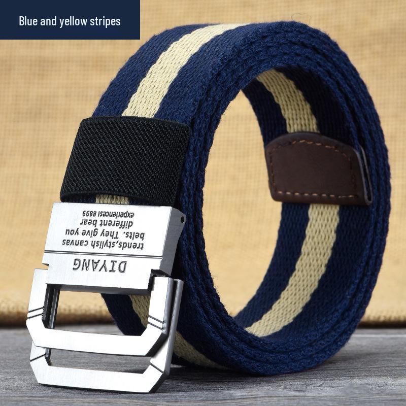 

Унисекс Повседневный Кожаный Холщовый Ремень с Двойным Кольцом для Использования на Открытом Воздухе и в Военных Целях 130 cm