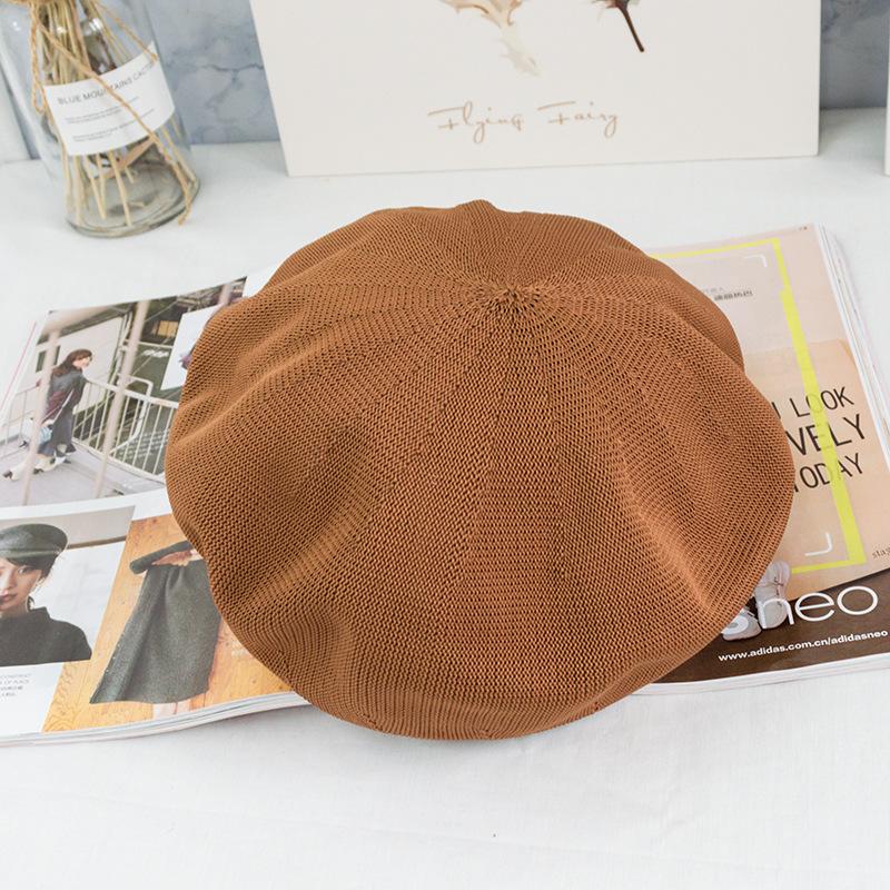 Delicate And Breathable Japanese Retro Thin Cotton Yarn Breathable Beret Children'S Spring And Summer Painter Hat Bud Hat