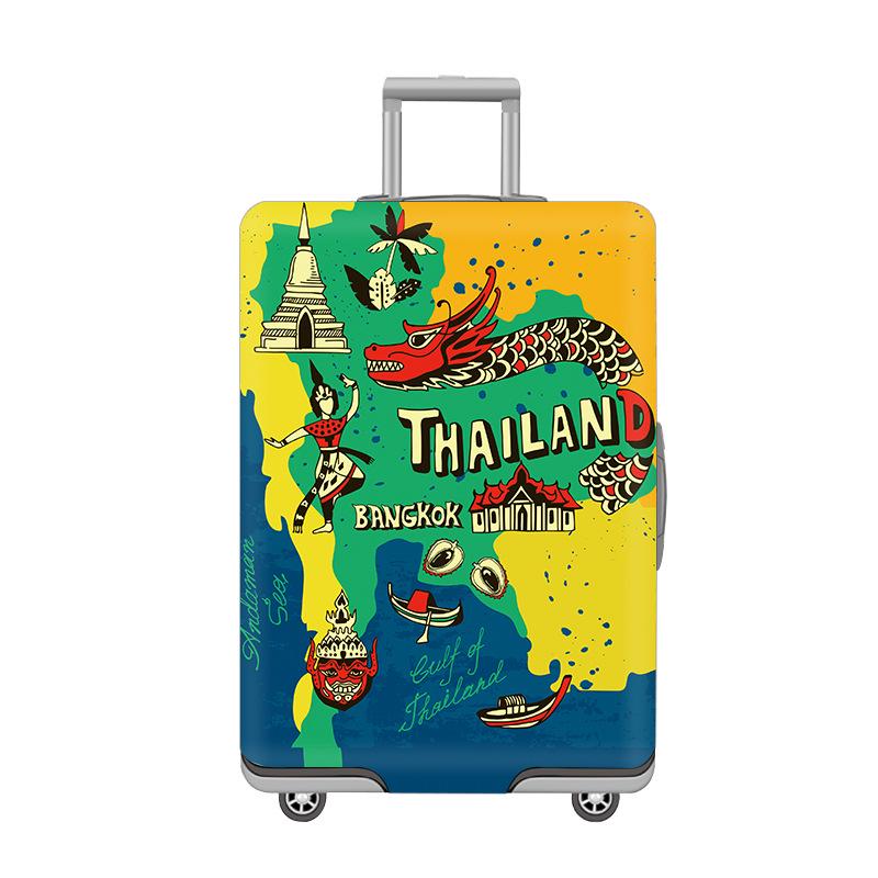 Vlastní elastický potah na kufr, zesílená ochrana proti prachu s potištěným obrázkem