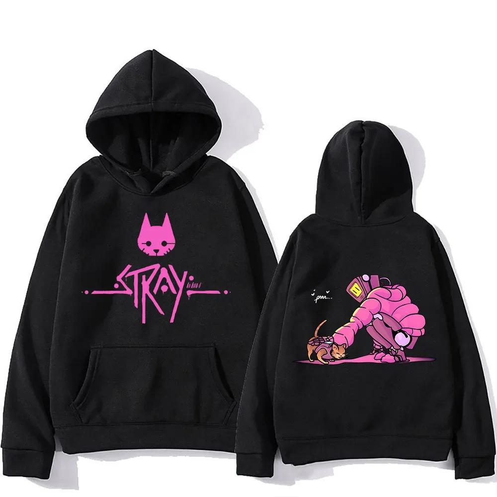 

Fashion Women Men Hoodie Stray Cat Cotton Sweatshirt Game Print Pullover Hoodie Female Clothing Streetwear Top Gift S