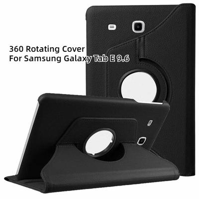 Skirtas Samsung Galaxy Tab E 9.6 SM T560 T561 dėklui Galaxy Tab T560 T561 planšetinio kompiuterio dangtelis 360 besisukantis laikiklis apverčiamas odinis dangtelis