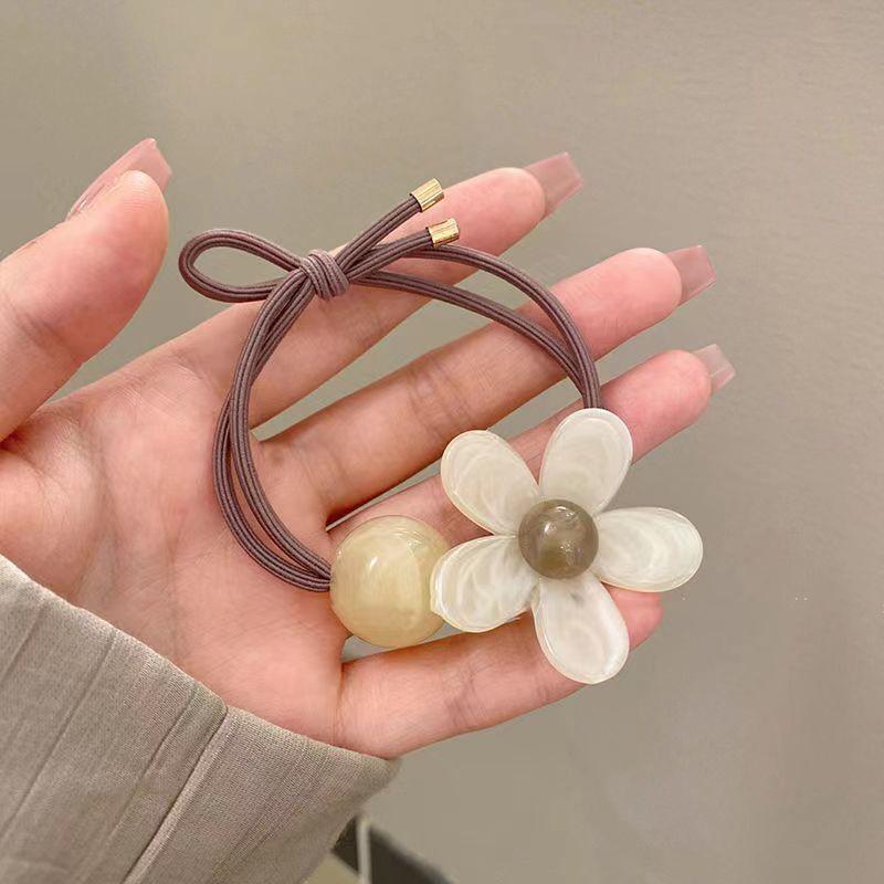 High-elasticity Flower Hair Tie, Women's Hair Rope, Hair Accessory, Sweet Ponytail/bun Hair Tie Headpiece