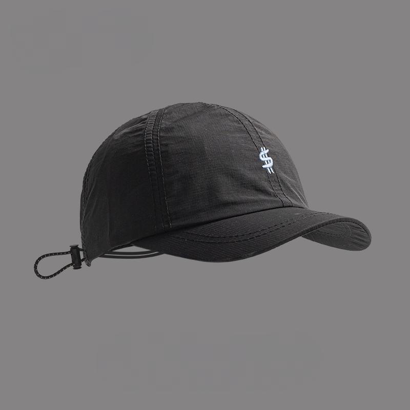 Quick-Dry Embroidered Mesh Short Brim Cap Vintage Style Unisex Fashion Hat for Running Outdoor Activities Fast Drying