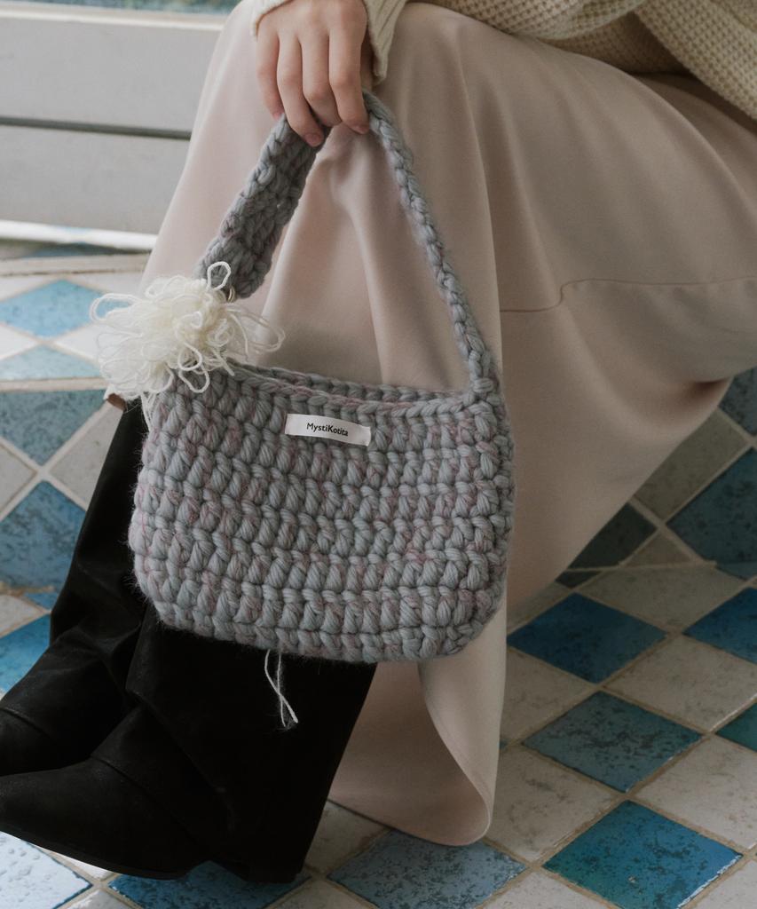 Mystikotita Flower Flat Bag - Gray