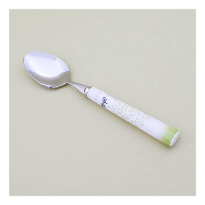 Green Maple Ceramic Western Tableware Large Spoon