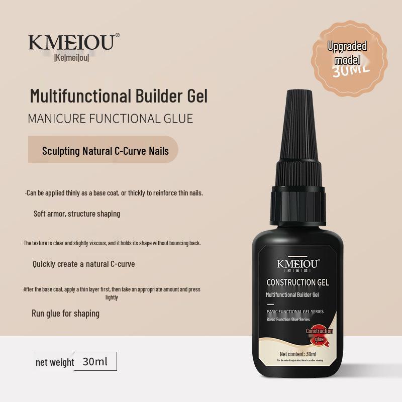 Nail Art Super Gel: Strengthening Base & No-Wipe Top Coat for Salons