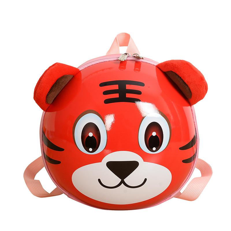Kindergarten Small And Medium Class Baby Schoolbag Cartoon Cute Little Tiger Child Backpack Foreign Hard Shell Children'S Backpack