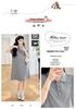 Trendy Korean-Style Summer Maternity Dress - Loose, Casual, Slimming Fit with High-End Lapel Design