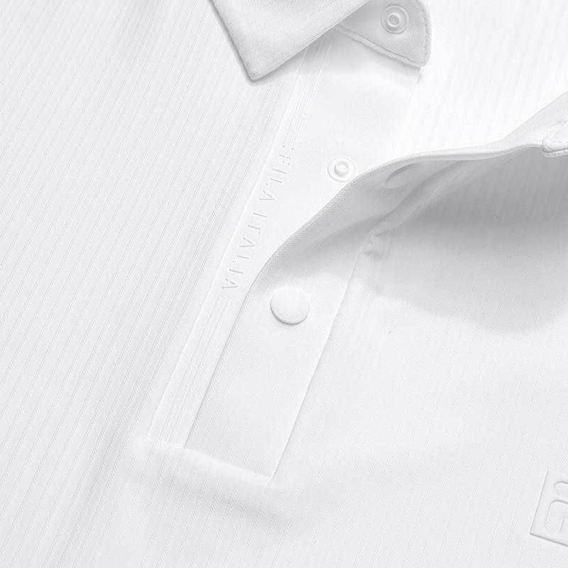 FILA Golf Series Fashion Simple Classic Basic Sports Casual Golf Versatile Comfortable Knitted Short Sleeve Polo Shirt Men Polo Shirts A11M625104FWT