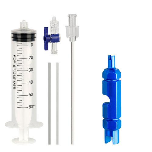 Mountainbike Tubeless-Reifen Dichtmittel Spritze 60ml Fahrradreifen Flüssigkeitsinjektionswerkzeug Cycling MTB Reparaturwerkzeug