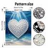5D DIY Pearl Art Kit Ocean Heart Theme Decor Home Wall Decoration