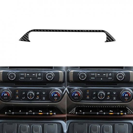 Carbon Fiber Below Center Console Cover Trim For Silverado GMC SIERRA 2014-2018