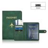 Leather Passport Holder with Airplane Buckle & Multi-Card Slots - PU Passport Protection Set