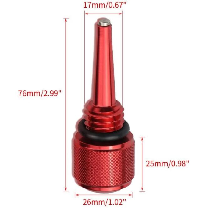 JMCHstore Aluminum Alloy Magnetic Oil Dipstick for Predator 212 Coleman 196cc Mini Bike Ghost 224cc Engine, KT196 Go Kart, BT200X CT200U EX, Baja