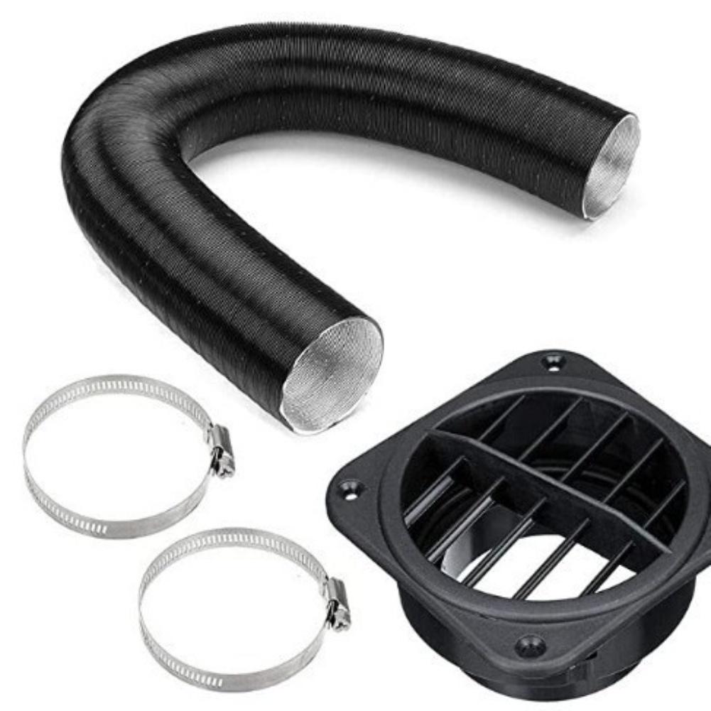 60mm Dieselheizung Luftkanalrohr 100cm lang mit Luftauslass und sicheren Klemmen Kompatibel mit 2000W 6000W Heizsystemen