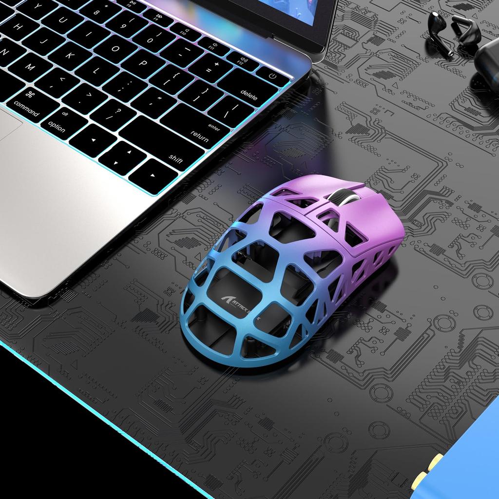 ATTACK SHARK R3 Gaming Magnesium Alloy Gaming Wireless 8000Hz PAW3395 26000 Fast Ergonomic Design Standards Conformity Certificate Mouse, Edition,