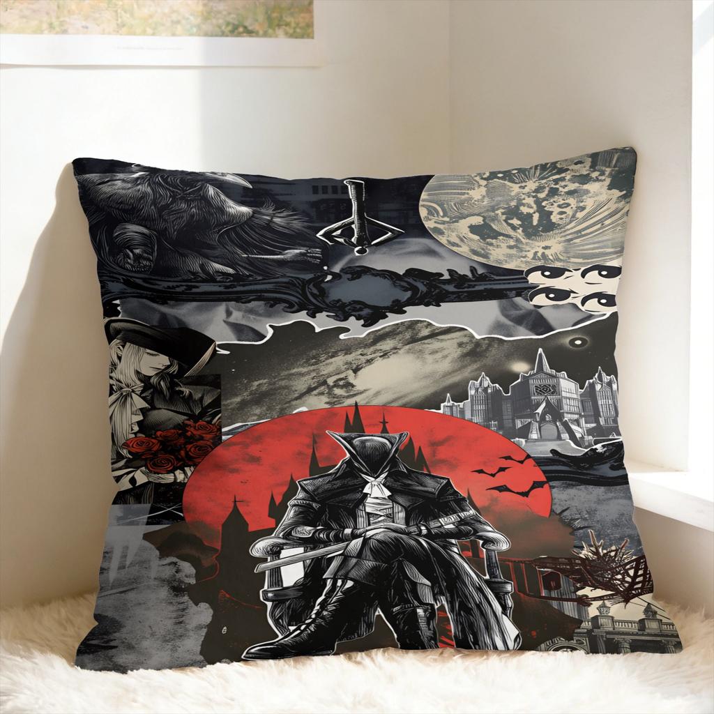 Game Bloodborne Hunter mark Pillow Case  Comfy Pillow Cover Kawaii Cushion Cover For Office Car Home Decor